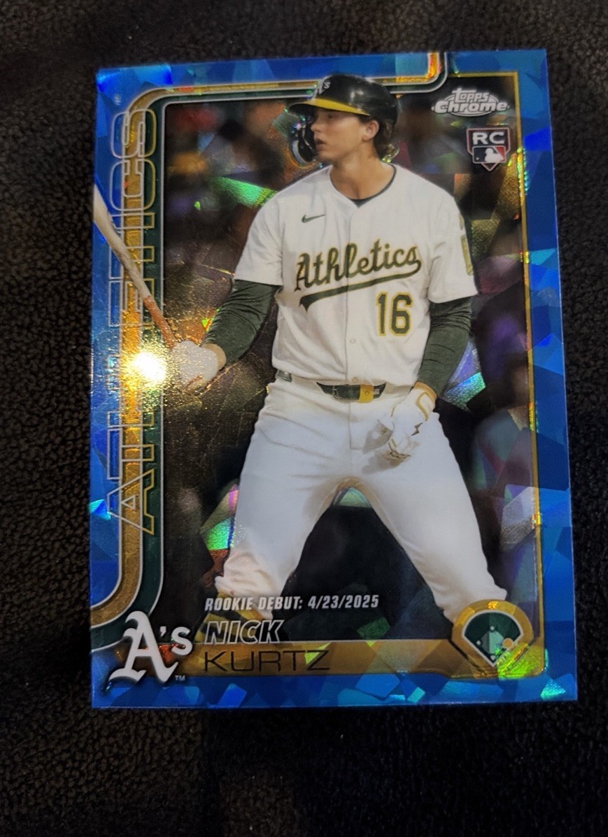 2025 Topps Chrome Update Sapphire Nick Kurtz RC Debut USC180 A’s Athletics
