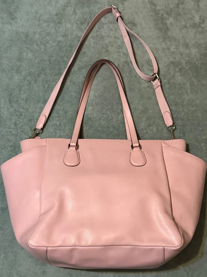 Large Leather Coach Baby diaper bag Pink (Pre-owned in good condition) - Image 2 of 4