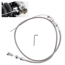 36" Stainless Steel Braided Throttle Cable Kit Compatible with 97-07 36 INCH