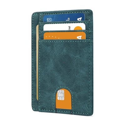 XZVXZV Slim Minimalist Wallet for Men,Front Pocket RFID Blocking Blue