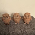  Owl Figurines Set of 3 Decorative Collectible Sculptures 3 1/2” high — photo 1