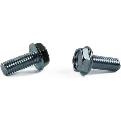 10-32 X 1/2'' Hex Flange Washer Head Machine Screw Zinc Plated Unslotted