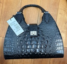 Borsa a tracolla Brahmin Melbourne Collection Adrian nera nuova con etichette vendita al dettaglio a $325