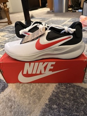 Nike Revolution 7 Low Top Athletic Sneakers White/Black/Red Lace Up