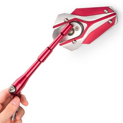 KiWAV Motorcycle Mirrors Viper Red for BMW M10 x 1.5 Pitch Adapters ε