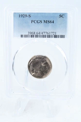1929-S PCGS MS64 Buffalo Nickel Business Strike 5C