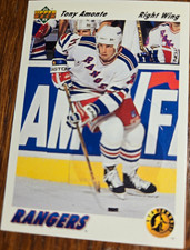 1991-92 Upper Deck Tony Amonte Rookie Card RC #450 New York Rangers Mint