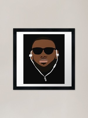 2017 Lebron James SunglassesEarbuds Framed Wall Art Poster Canvas Print Picture