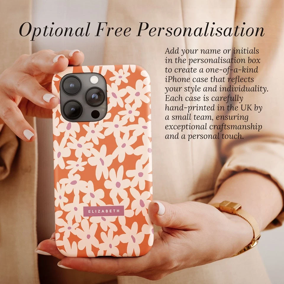 Funda Teléfono Personalizada para iPhone 16 16e 15 14 13 Pro Max Flores Abstractas Foto 3 de 4