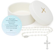 Sweet Treasures Gift   Baptism Gifts for Boys and Girls, First Rosary with Ce...