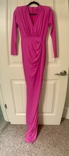 Nookie Farrah Long Dress Fuchsia  V-neck Has Been Altered.  Sz M