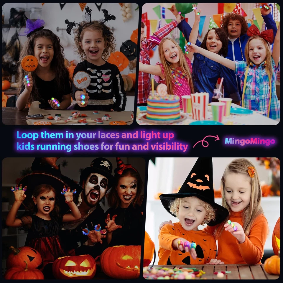 Paquete de 25 anillos de iluminación LED - joyas brillantes para fiestas, aula, Pascua Foto 4 de 4