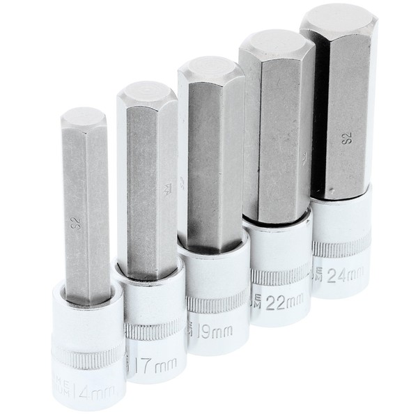 Innensechskant SteckschlüSsel Satz Stecknuss Set 14 - 24 Mm FüR Inbus Schrauben-image