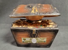 Vintage Jim Beam "Treasure Chest" Whiskey Decanter - Empty - Regal China 1979