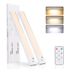 Under Cabinet Lighting 2 Pack, Wireless Motion Sensor LED Light, USB Recharge...