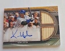 2025 Topps Museum Collection KENNY LOFTON Dual Bat Relic Auto /199 Game Used!