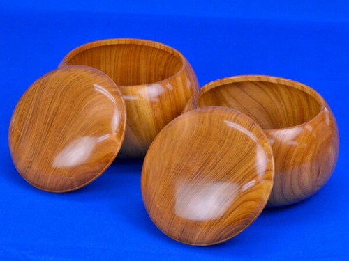 Extra Large Japanese Keyaki Wooden Go Bowl – Fits Clam Go Stones (40-Size) - Picture 2 of 2