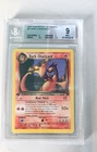 2000 Pokémon Team Rocket's 1st Edition Rare Non Holo Dark Charizard BGS 9 Mint