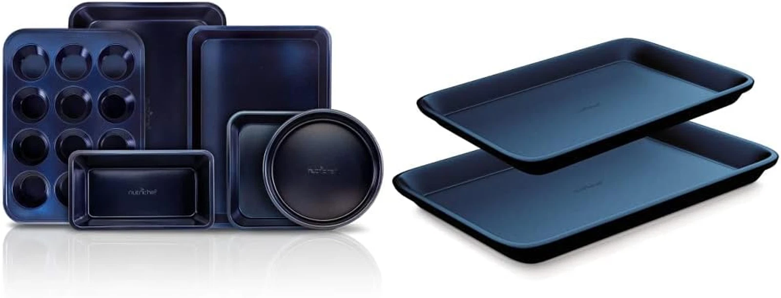 Non-Stick Kitchen Oven Baking Pans - Carbon Steel with Blue Diamond Coating insi