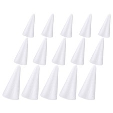 15 Pcs Foam White Cones For Craft Kindergarten Christmas Drawing Toys