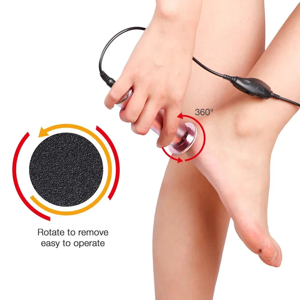 Electric Callus Remover Foot File with Adjustable Speed and 60 Sand Discs - Image 3 of 4