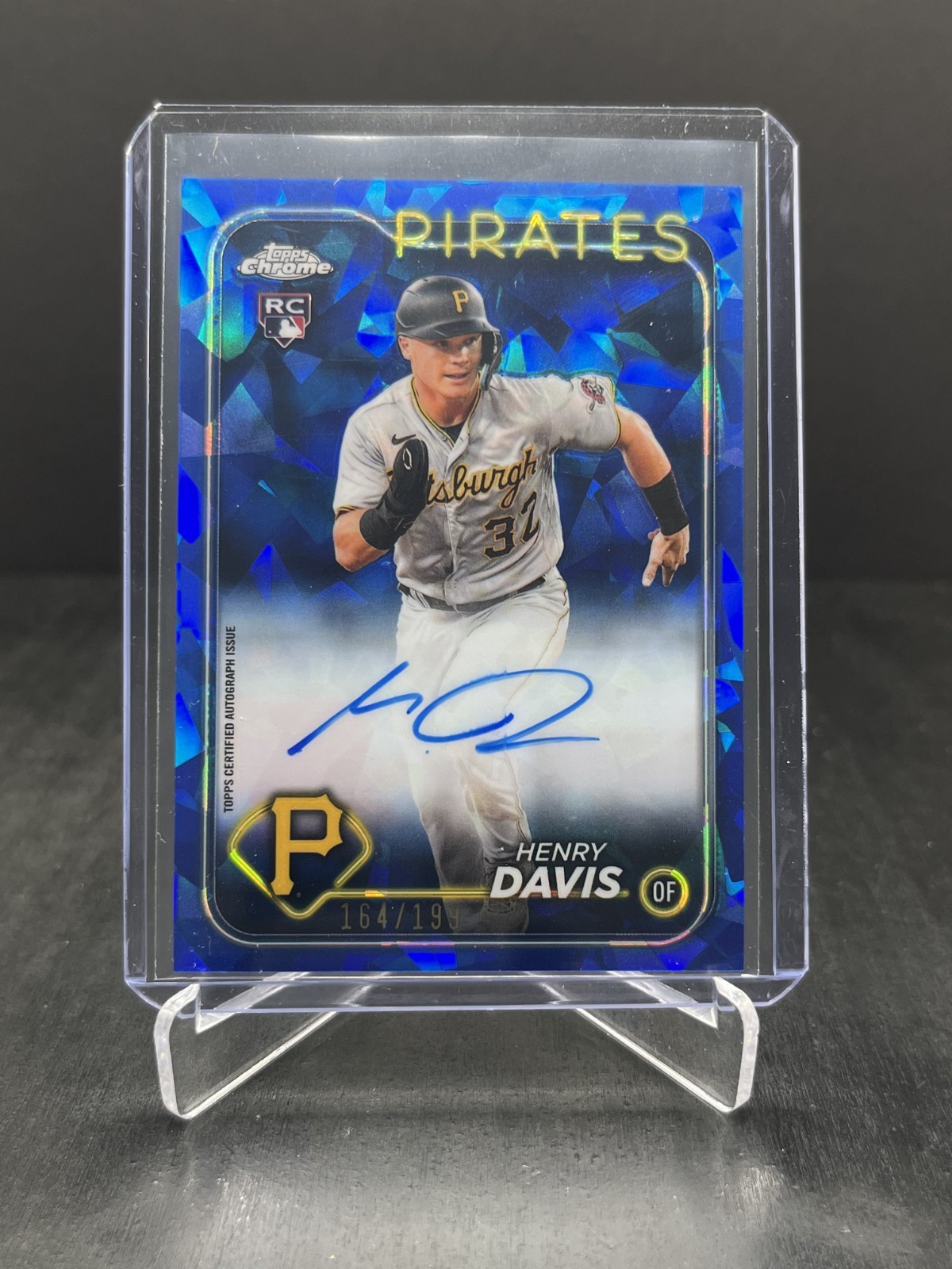 2024 Topps Chrome Sapphire Update Henry Davis RC Rookie Auto 164/199 #USA-HD