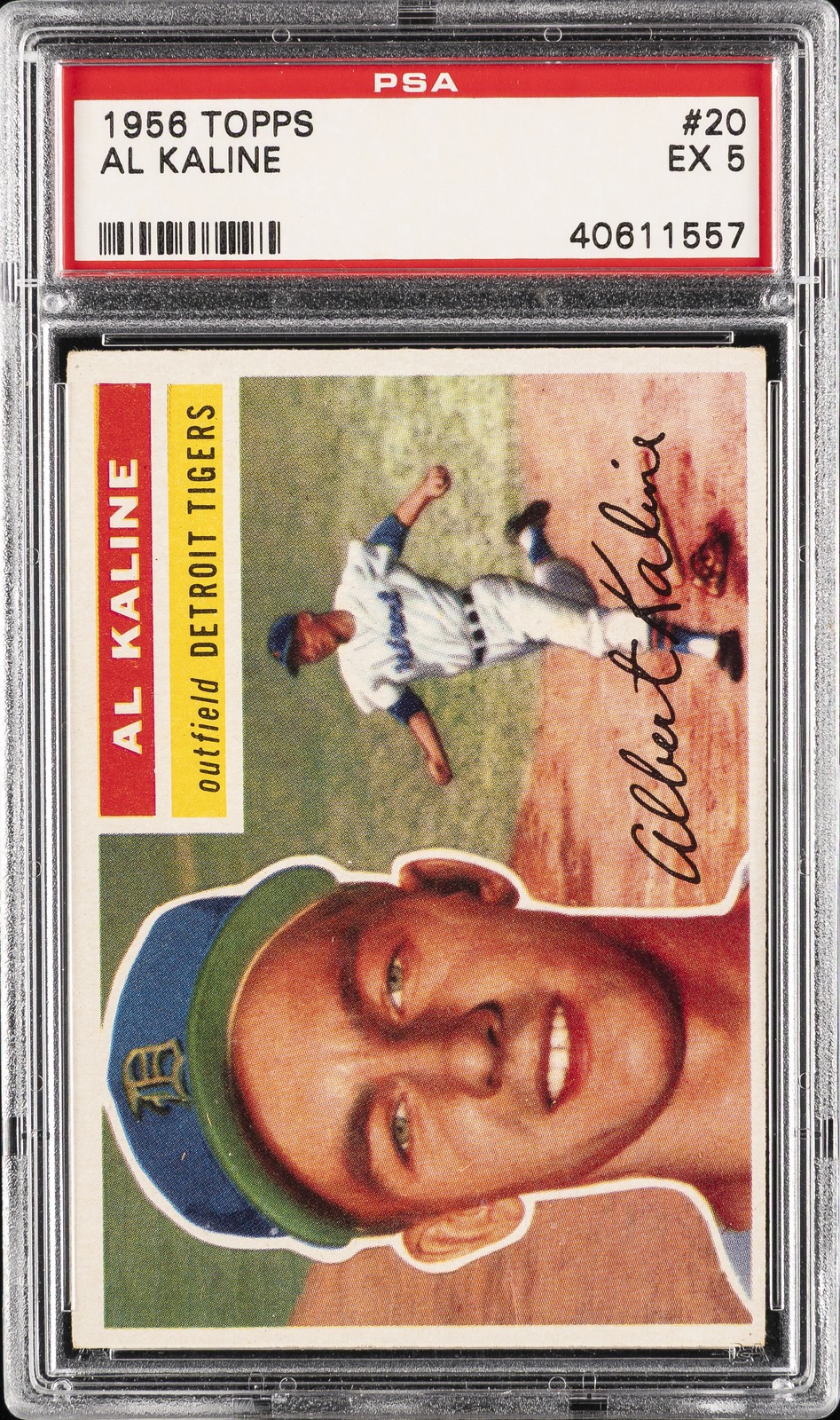 1956 TOPPS WHITE BACK #20 AL KALINE PSA 5
