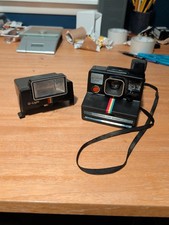 Polaroid One Step Plus Rainbow Land Camera with Q-Light Flash SX-70 Untested 1
