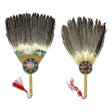 Ancient Chinese Zhuge Liang Feather Fan Chinese Summer Fan for Festival Birthday