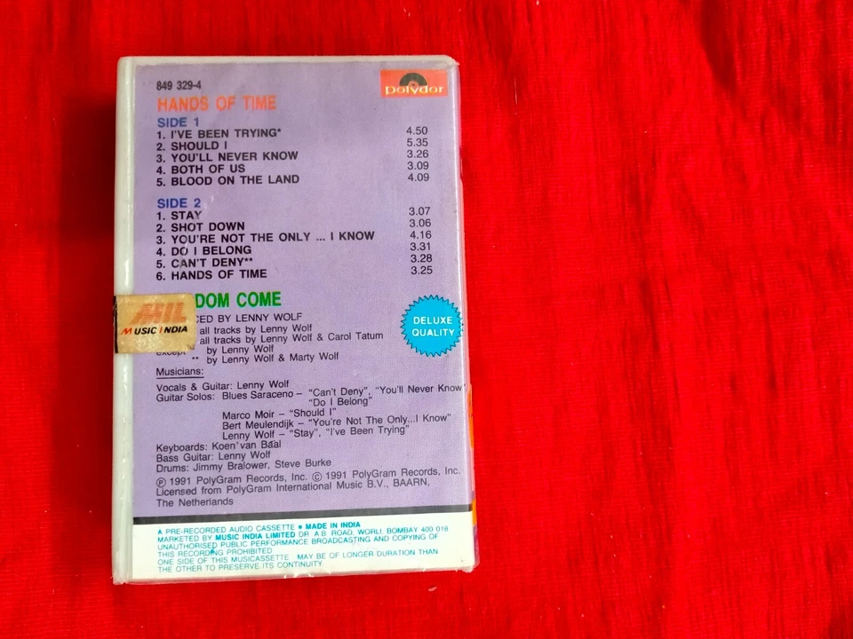 Kingdom Come Hands Of Time RARE orig Cassette tape INDIA indian Clamshell 1991 - Image 3 of 4