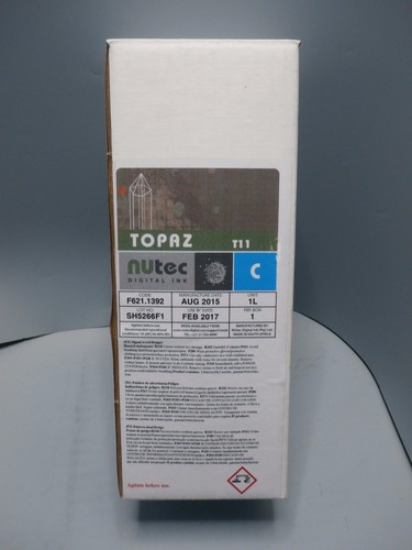 Neu Topaz T11 Nutec Tinte Cyan 1 Liter für Roland, Mimaki, Mutoh, Epson Dx4 Dx5 - Bild 1 von 1