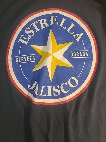 Camiseta Estrella Jalisco Cerveza Dorqda Talla Grande Azul - Imagen 2 de 3