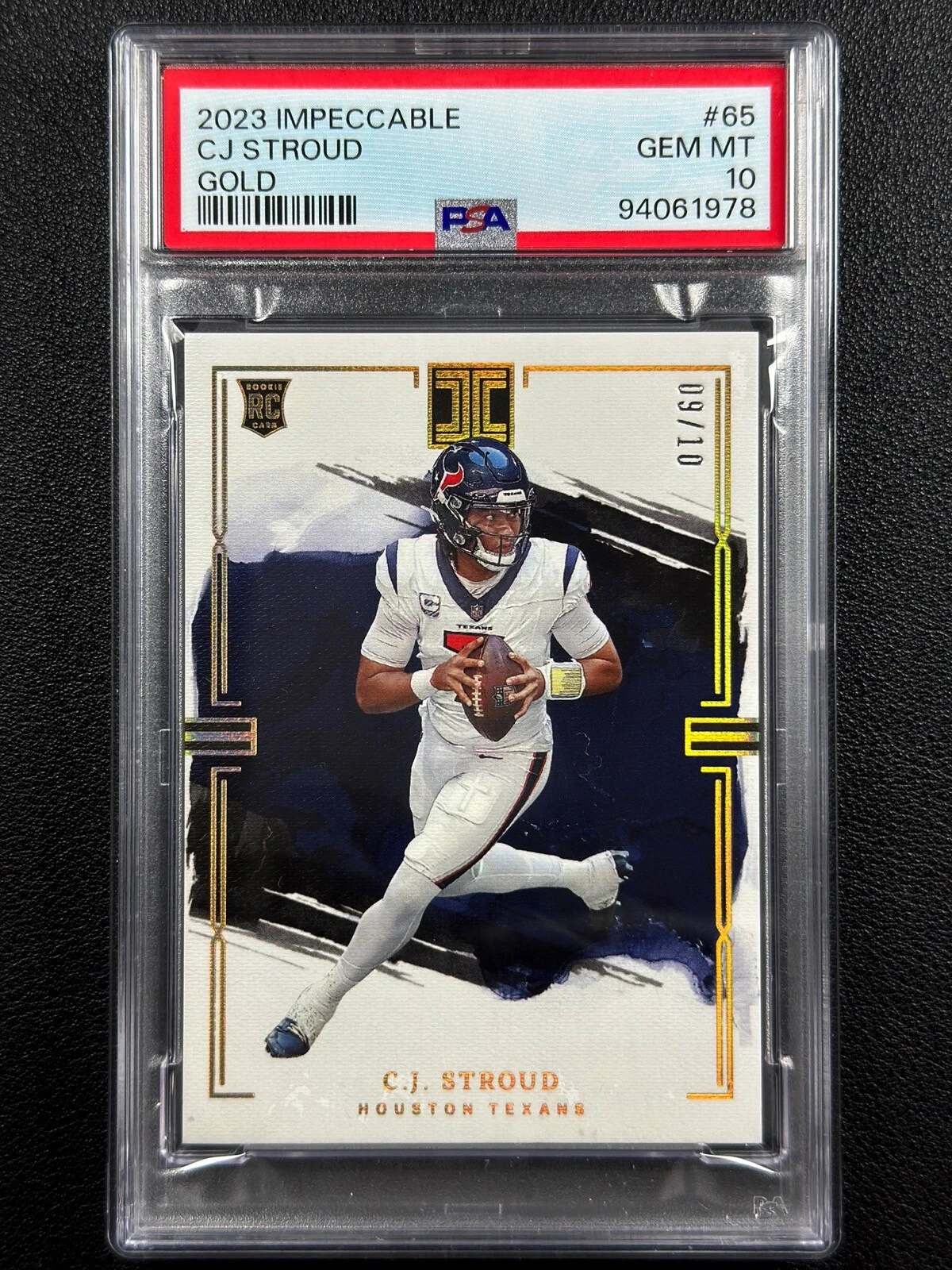 CJ Stroud Panini Impeccable #65 Gold