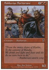 Magic the Gathering MTG Balduvian Barbarians (173) Seventh Edition   NM
