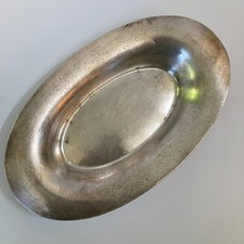 Vintage Victor S Co Silver Soldered Oval Hotel Serving Tray North Star Inn