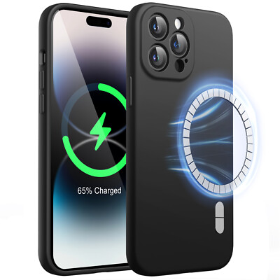 Magnetic Silicone Case for iPhone 14 Pro Max 6.7-Inch, Compatible with MagSafe