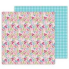 Frosty Florals - Let it Snow - 12X12 Scrapbook Paper - 5 Sheets