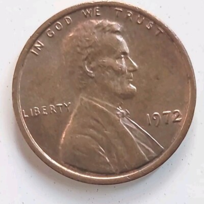 1972 Lincoln Penny No Mint Mark, 