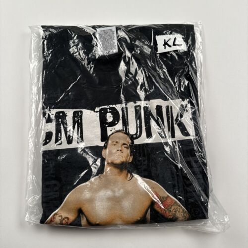 2010 WWE Youth CM Punk Straight Edge Triple X Koszula zapaśnicza Młodzież L ZAPIECZĘTOWANA NOWA - Zdjęcie 1 z 5