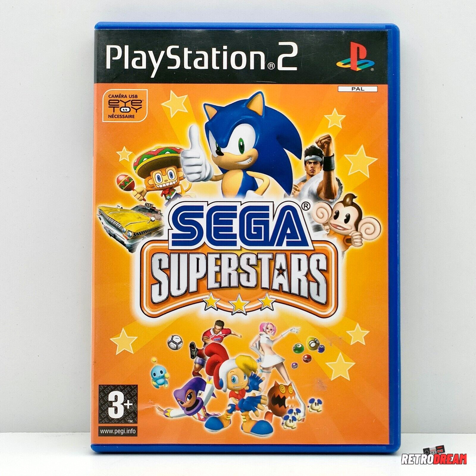SEGA SUPERSTARS - PLAYSTATION 2/PS2 PAL FR - COMPLET AVEC NOTICE - DISQUE EX++