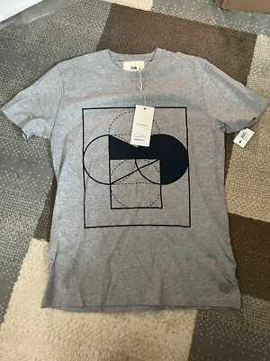 NEW Folk Printed Cotton-Jersy T-Shirt Size 1, small gray