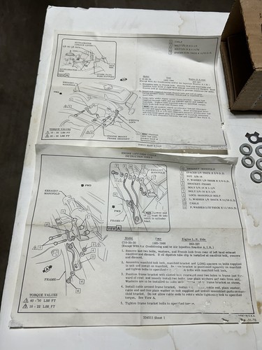 NOS GM Chevrolet 1965-1966 Chevy Truck Engine Lift Stop Cable Unit #334516 - Picture 6 of 9