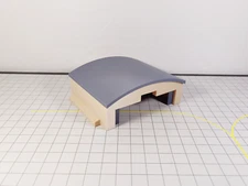 Biege CURVED AIRCRAFT HANGAR MAINTENANCE BUILDING Airport Model 1:400 Scale