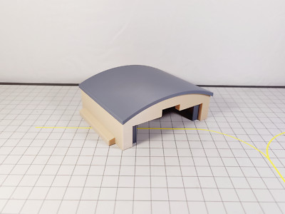 Biege GEBOGENES FLUGZEUG HANGAR WARTUNGSGEBÄUDE Flughafenmodell Maßstab 1:400