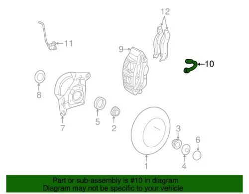 Genuine Ford Brake Hydraulic Hose XL3Z-2078-DA - Image 2 of 2