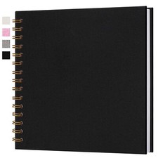 8x8 Inch Scrapbook DIY Photo Album Linen Cover Hardcover White Pages 20 Sheet...