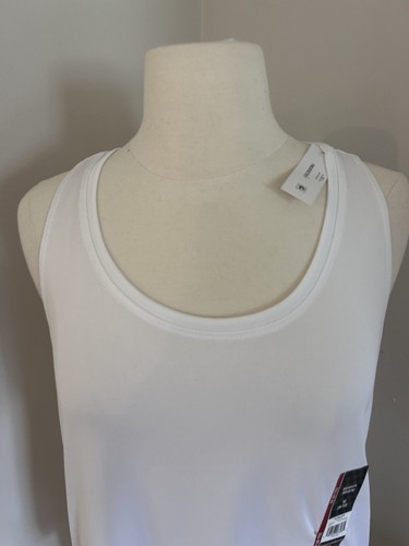NWT Womens Athletic Works Table Tank Sz M White Moisture Wicking Racerback Gym - Picture 2 of 7