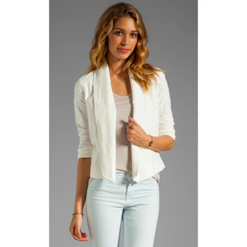 White clearance jersey blazer