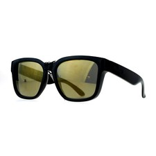 Kush Mens Mirror Lens Gangster Oversize Horn Rim Sunglasses