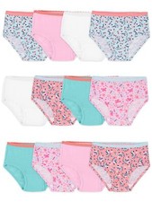 Toddler Girls' Tag-Free Cotton Underwear Brief-12 Pack-Assorted Colors 4-5T